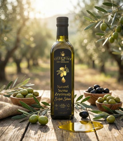 Naturel Sızma Zeytinyağı 1 Lt Soğuk Sıkım Filtresiz Cam Şişe