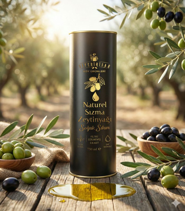Naturel Sızma Zeytinyağı 750ml Soğuk Sıkım Filtresiz | Seferihisar