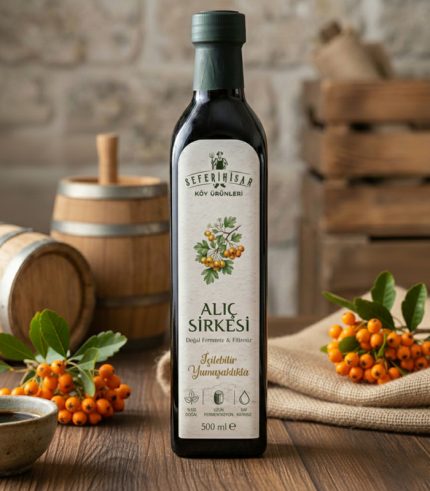 Doğal Alıç Sirkesi 500 ml – Katkısız, Uzun Fermentasyon ve İçilebilir Yumuşaklıkta