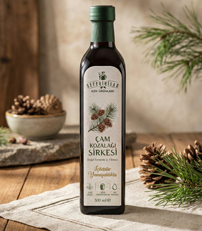 Seferihisar Köy Ürünleri 16 Doğal Çam Kozalağı Sirkesi