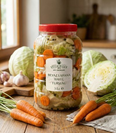 Ev yapımı lahana havuç turşusu