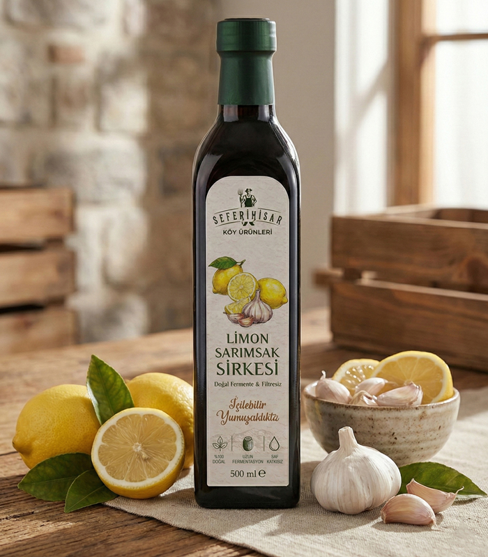 Seferihisar Köy Ürünleri 24 Doğal Limon Sarımsak Sirkesi