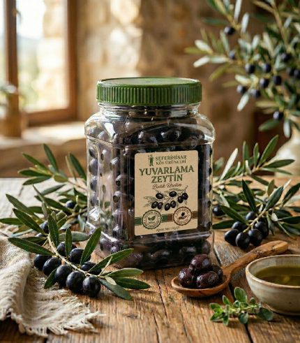 Doğal ev yapımı yuvarlama zeytin