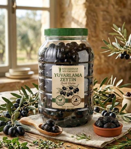 Doğal ev yapımı yuvarlama zeytin