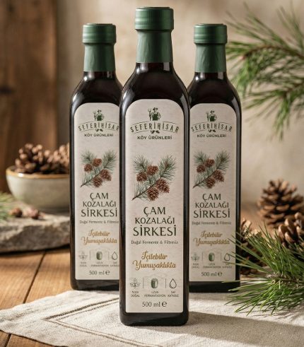 Doğal çam kozalağı sirkesi seti