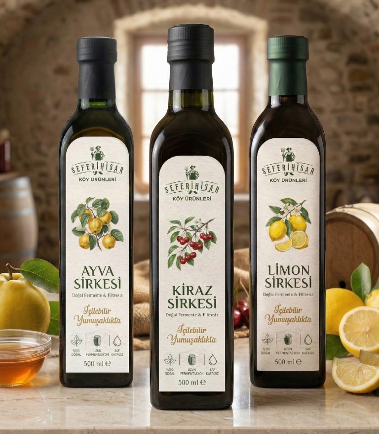 Doğal meyve sirkesi seti